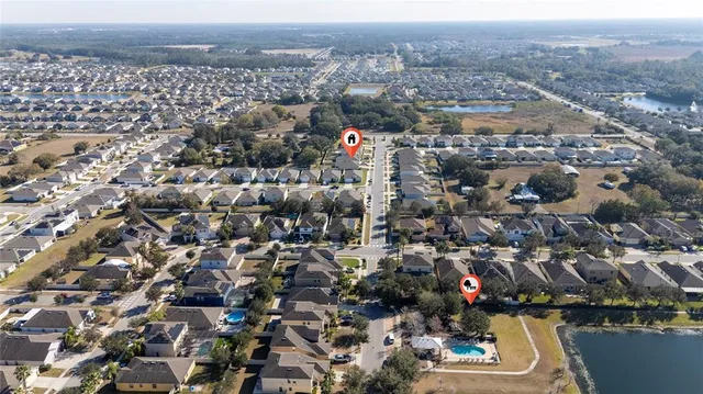 an aerial view of city