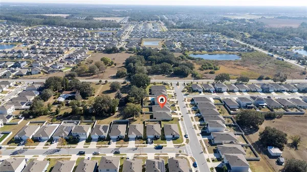 an aerial view of multiple house