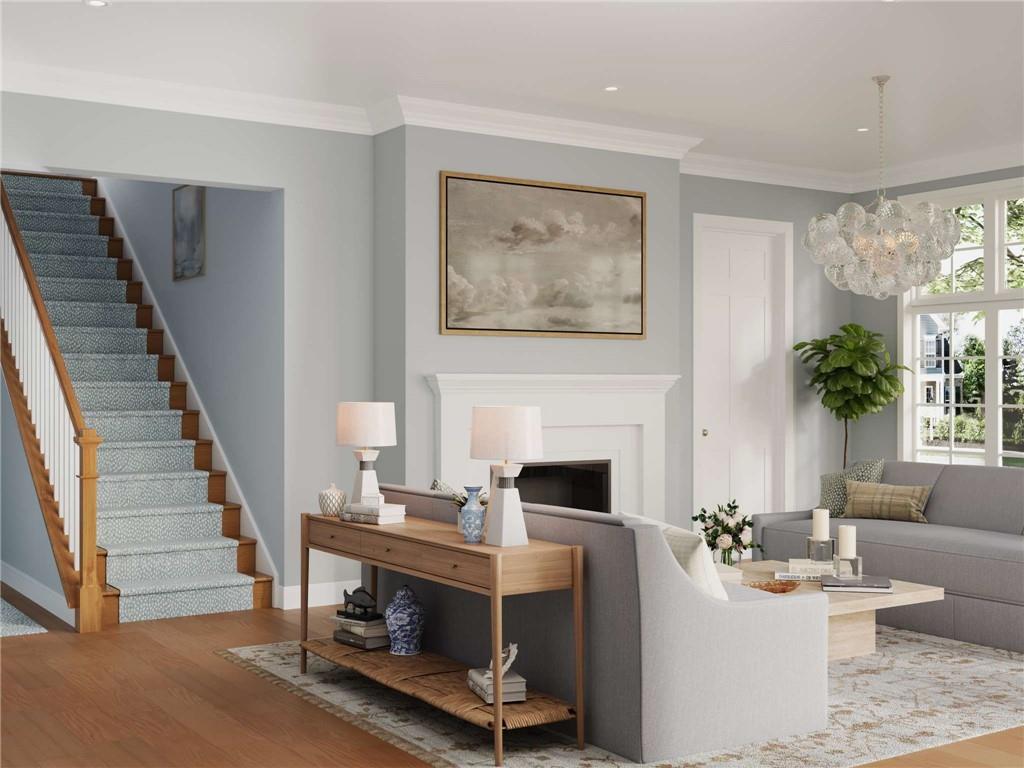 102 Ramsgate Road, Unit ROYSTON Cranberry Township, PA 16066 - Photo 17 of 28 a living room with furniture and a fireplace