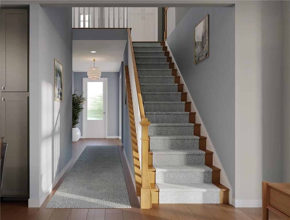 102 Ramsgate Road, Unit ROYSTON Cranberry Township, PA 16066 - Photo 18 of 28 a view of entryway and hall with wooden floor