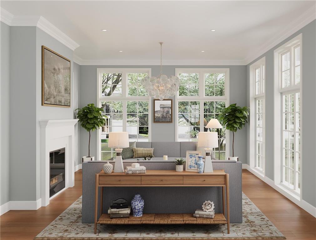 102 Ramsgate Road, Unit ROYSTON Cranberry Township, PA 16066 - Photo 9 of 28 a view of living room with furniture and a potted plant