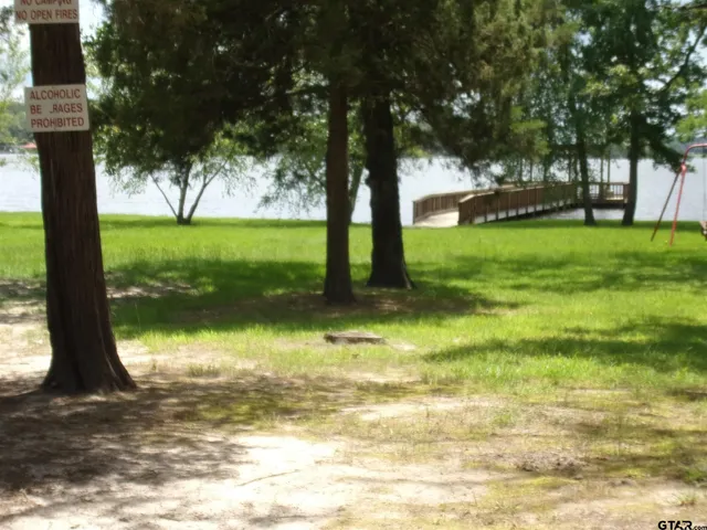 a view of swimming pool from a yard