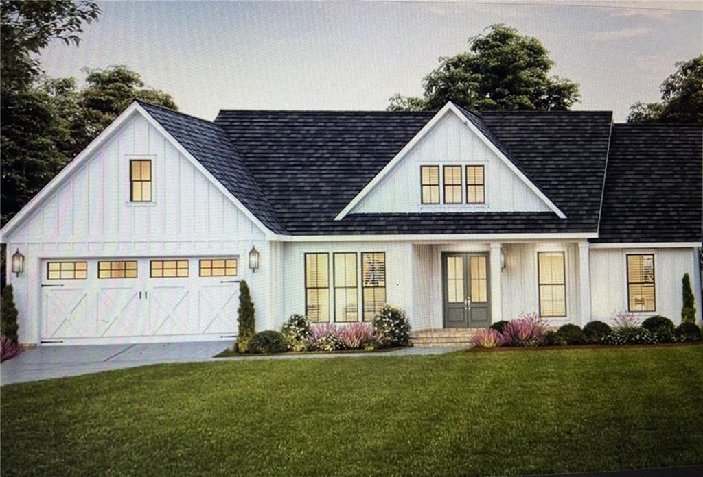 a view of a house with garden