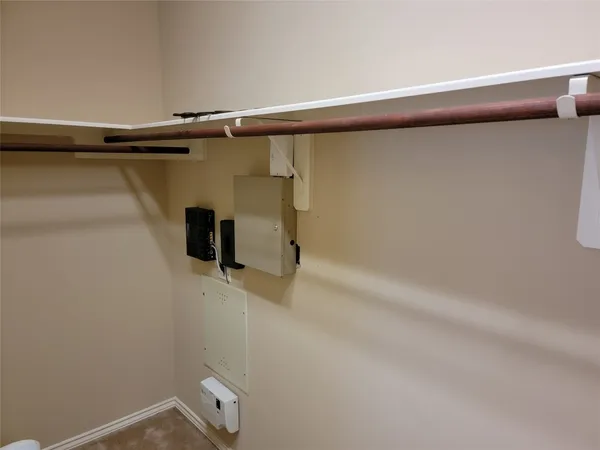 a close view of closet