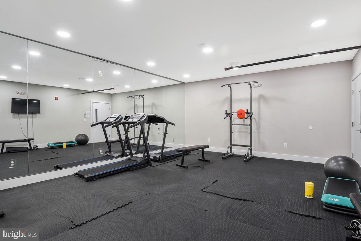1028 Bladensburg Road Northeast, Unit 5 Washington, DC 20002 - Photo 22 of 29 a view of a room with gym equipment
