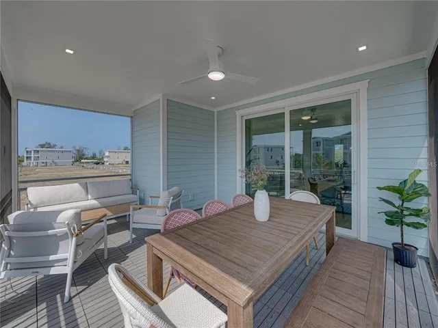 a outdoor space with furniture