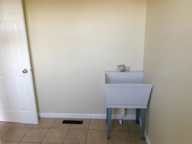 a room with a table and a chair