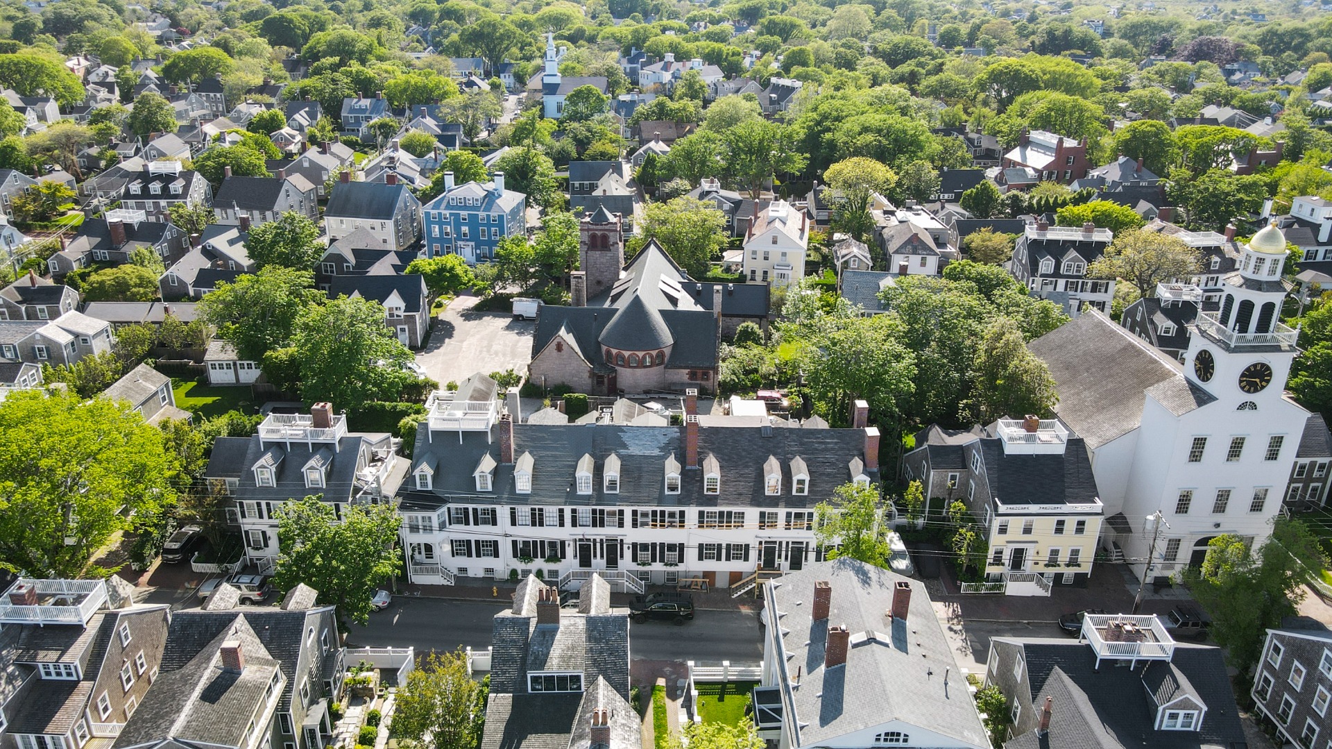 19 Orange Street Nantucket, MA 02554 - Photo 4 of 85 an aerial view of multiple house
