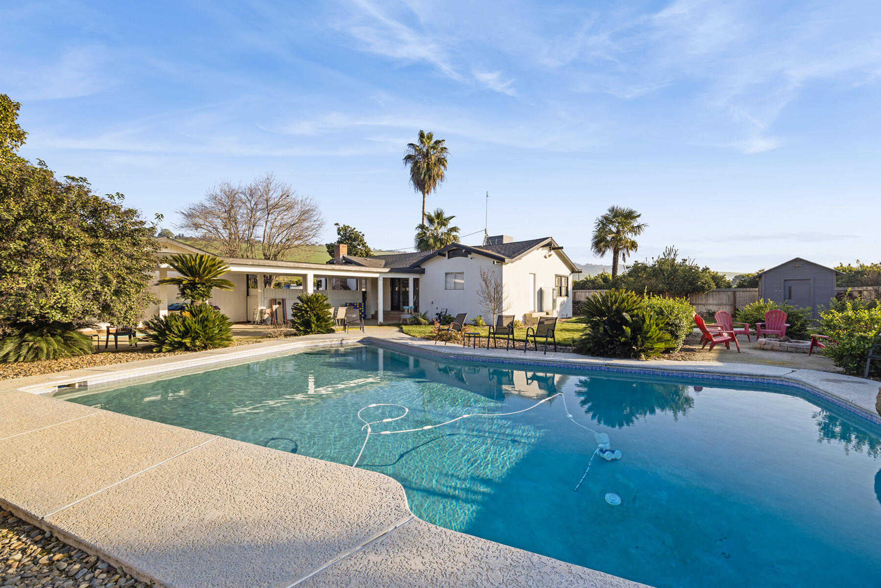 29205 Road 210 Exeter, CA 93221 - Photo 32 of 44 a view of swimming pool with seating area