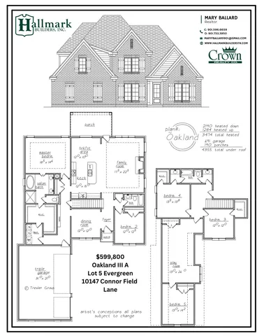 $599,800 | 10147 Conner Field Lane, Lakeland, TN 38002