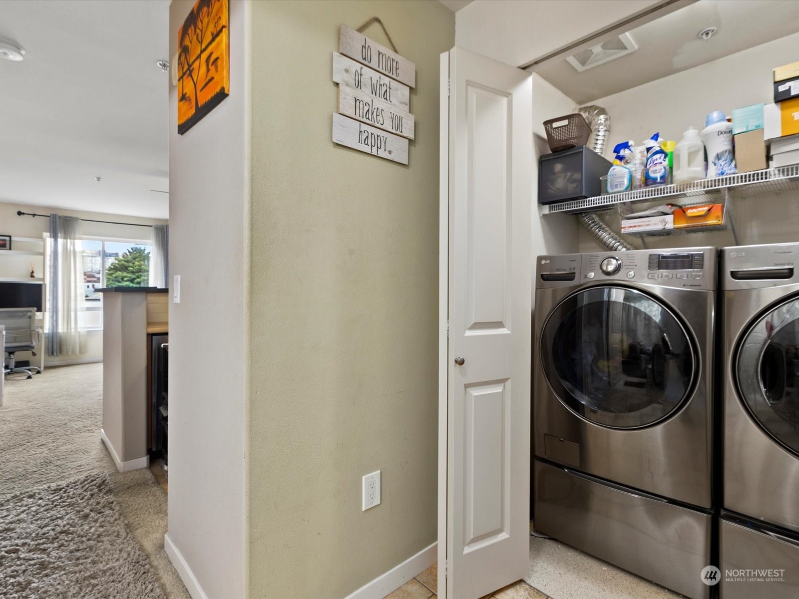 3015 Southwest Avalon Way, Unit 407 Seattle, WA 98126 - Photo 17 of 27 a utility room with dryer and washer