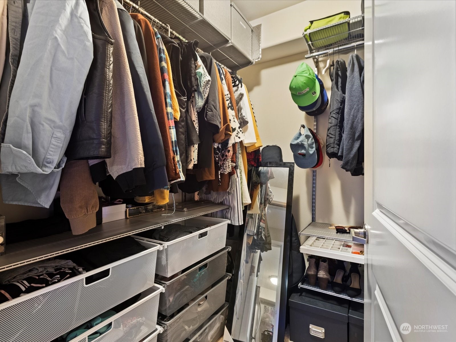 3015 Southwest Avalon Way, Unit 407 Seattle, WA 98126 - Photo 7 of 27 a view of walk in closet with clothes and shoes