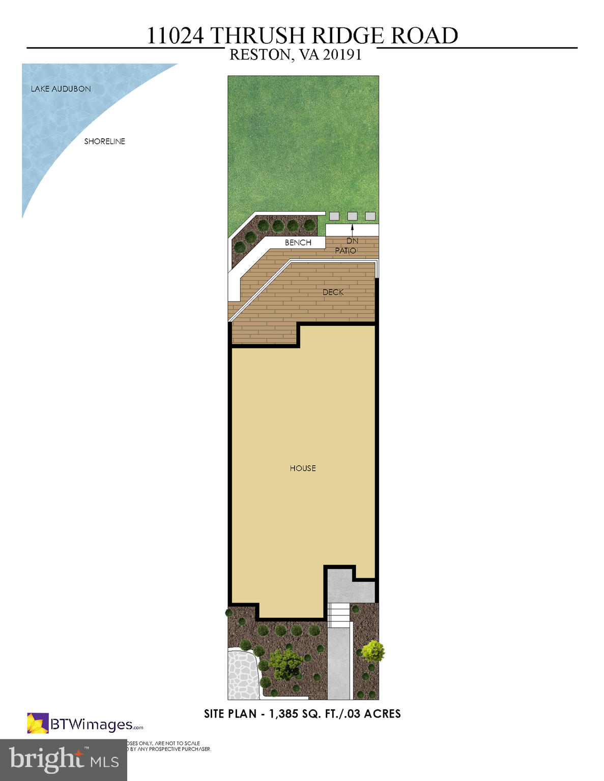 11024 Thrush Ridge Road Reston, VA 20191 - Photo 61 of 63 Site Plan of the Townhome and Lot