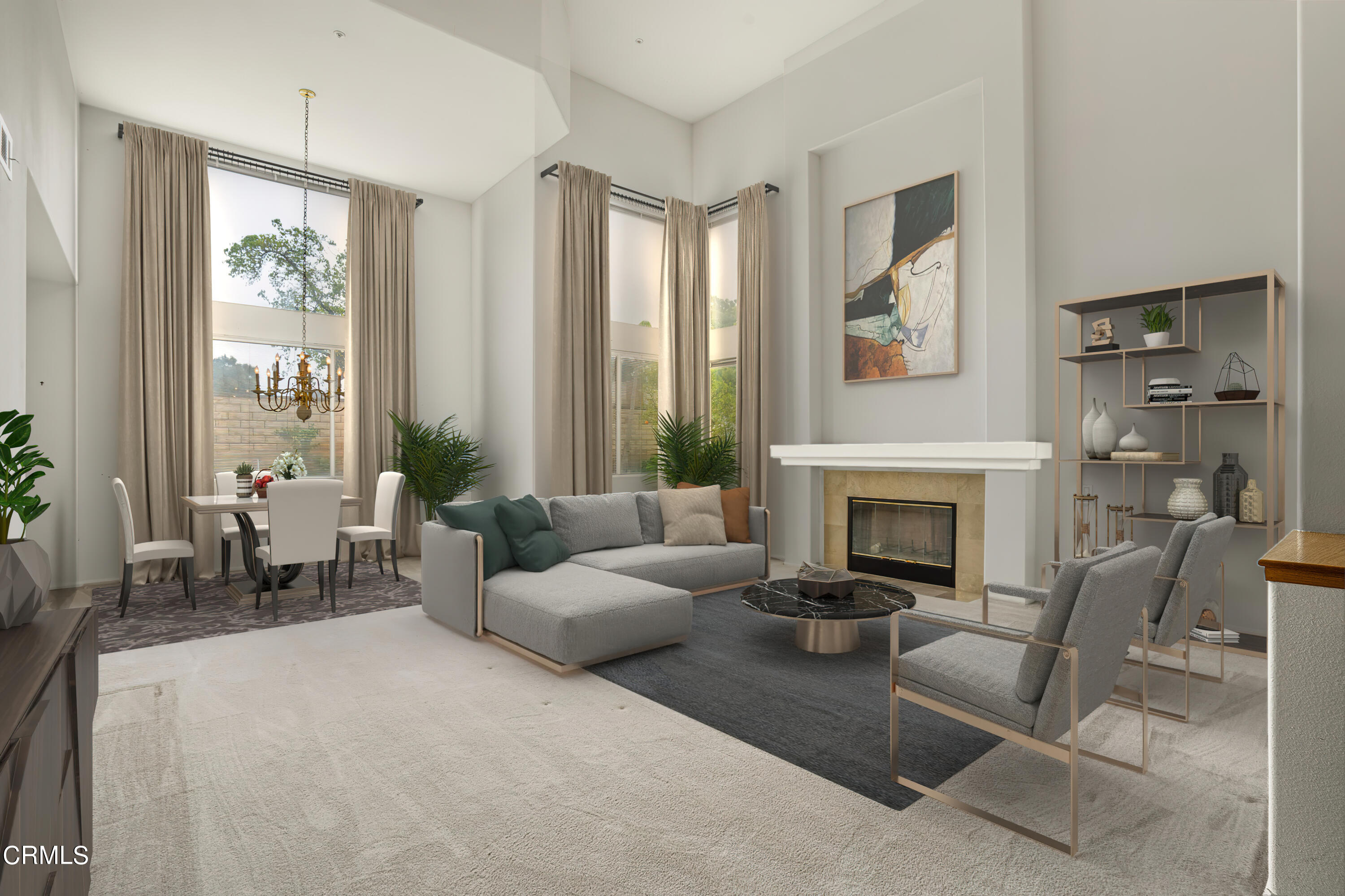 2410 Ivory Way Oxnard, CA 93036 - Photo 4 of 64 a living room with furniture and a fireplace