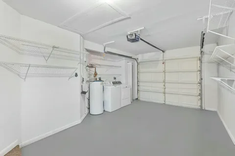 a view of a garage