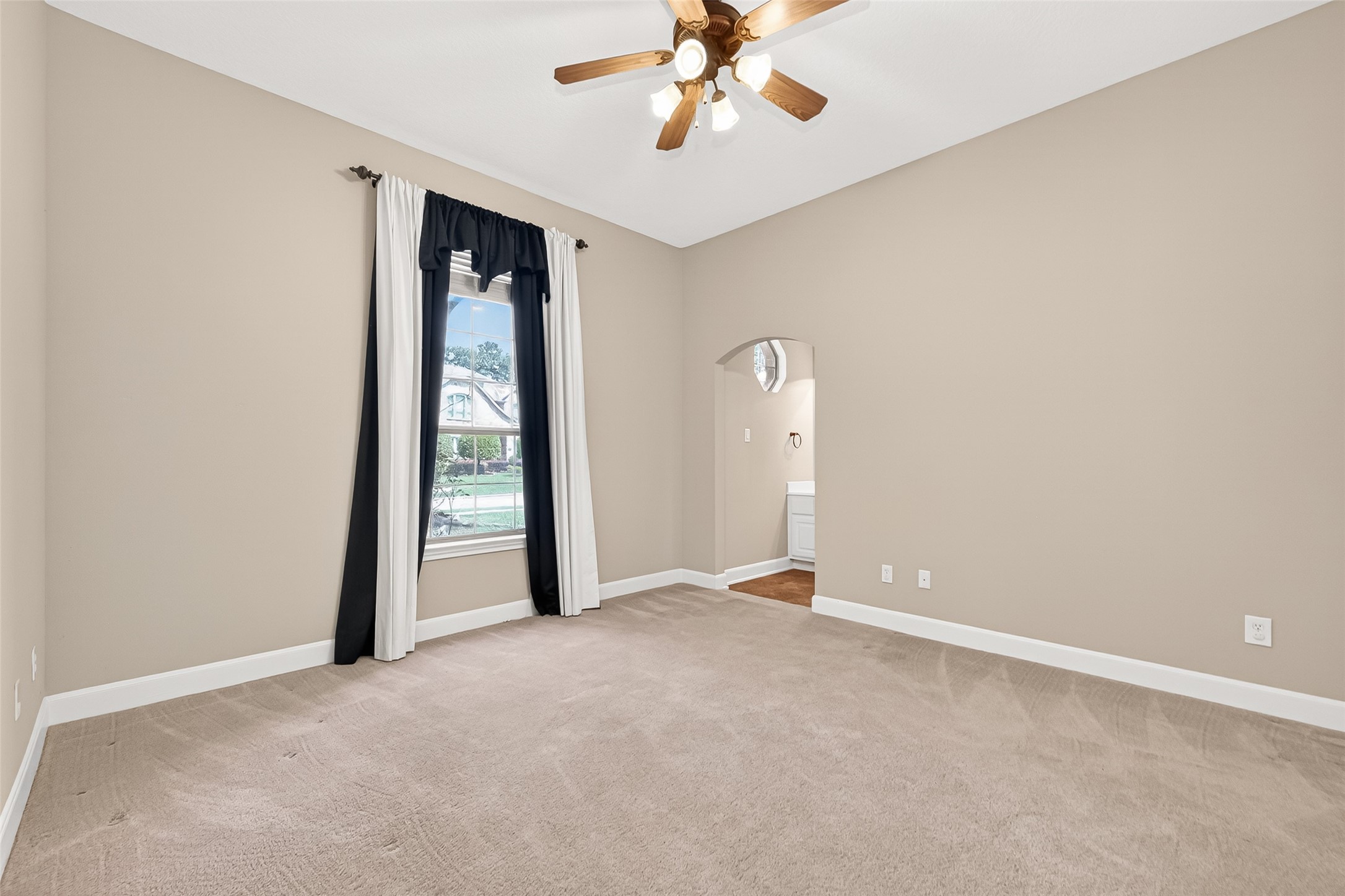 2310 Spring Lake Park Lane Spring, TX 77386 - Photo 25 of 47 an empty room with chandelier fan