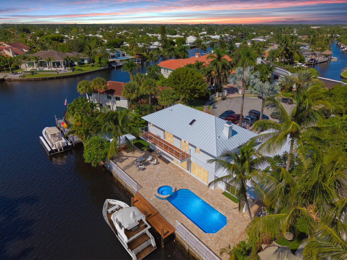 580 Southwest 15th Street Boca Raton, FL 33432 - Photo 2 of 70 Twilight Aerial.