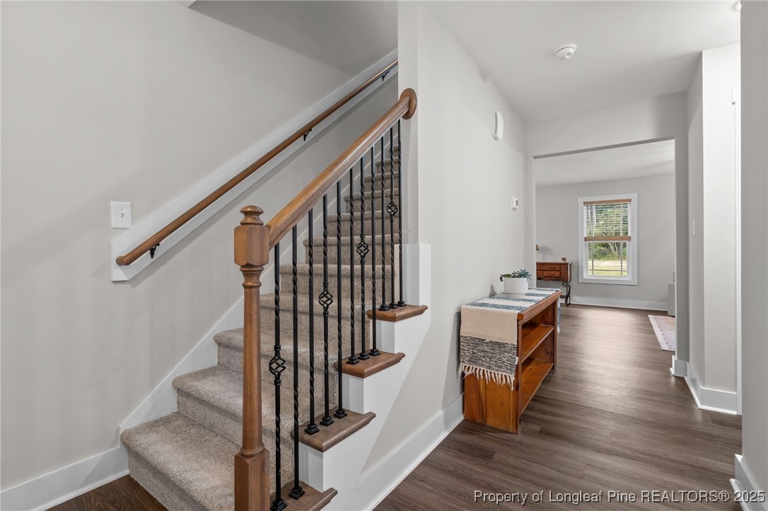 247 North Horace Walters Road Raeford, NC 28376 - Photo 11 of 35 a view of entryway and hall with wooden floor