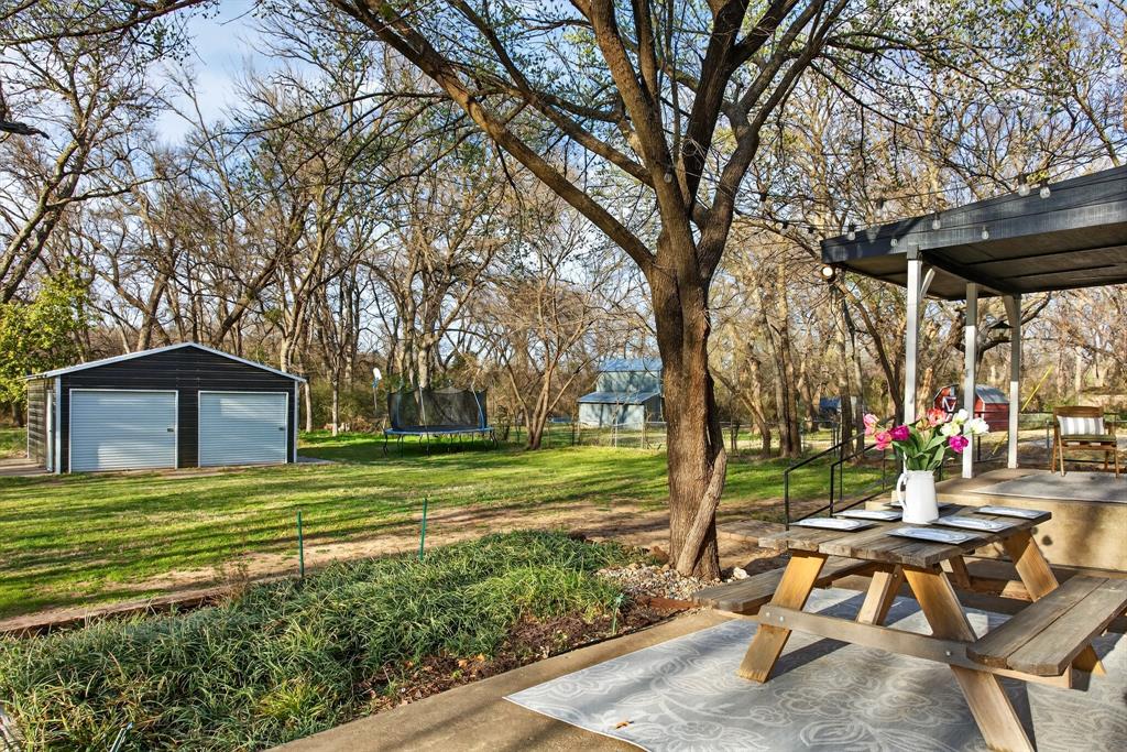 316 Old Justin Road Argyle, TX 76226 - Photo 33 of 40 Outside, the 20×20 metal shop (also added in 2021) invites creativity & hobbies, while the expansive lot offers endless possibilities with peaceful evenings under the Texas sunset sky.