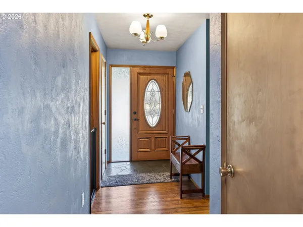 a view of a hallway with elevator