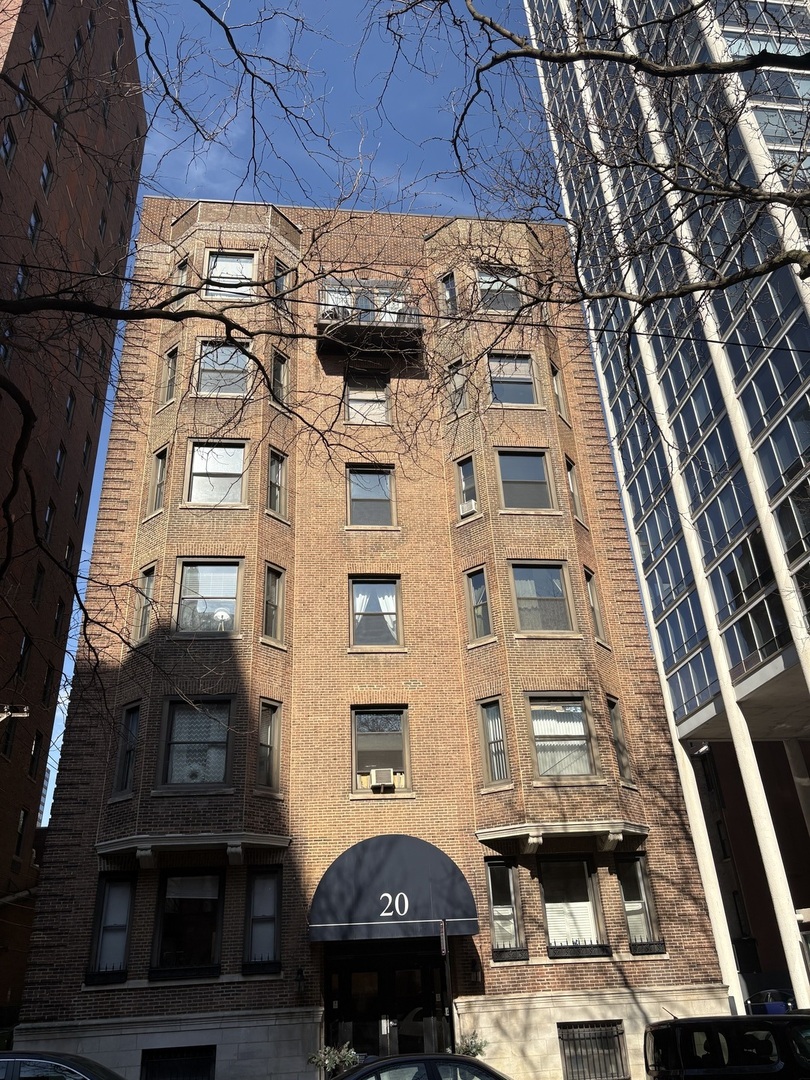 a front view of a building