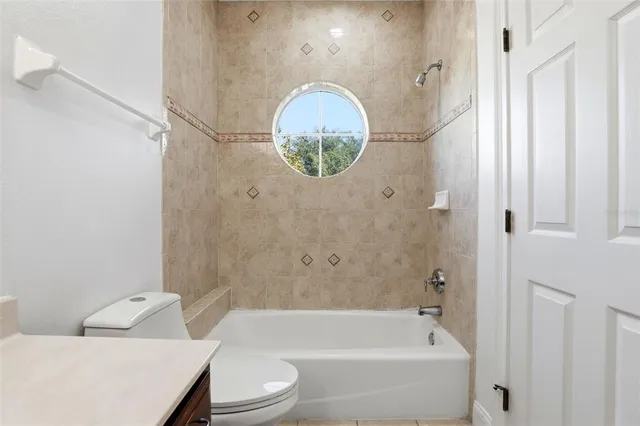 a view of a tree in a yard