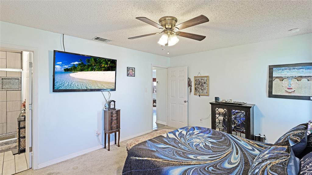 13492 Dibella Avenue Port Charlotte, FL 33981 - Photo 20 of 37 a bedroom with a bed and a flat screen tv