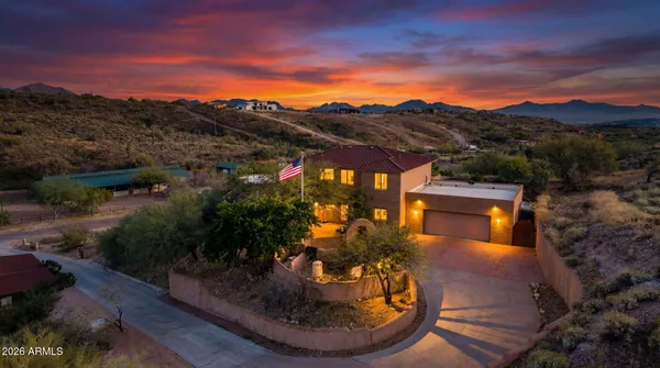 a view of a house with sitting area