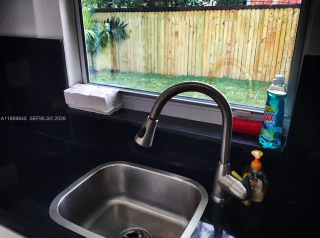 a close view of sink and tap