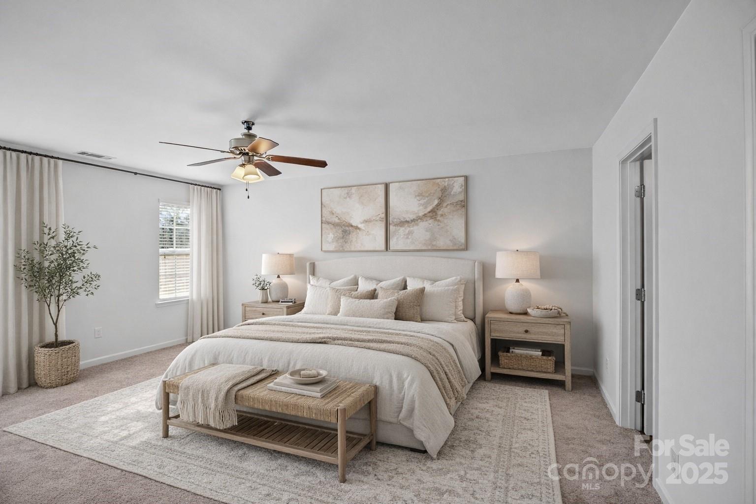 4146 Trowel Court Midland, NC 28107 - Photo 14 of 29 a bedroom with a bed and a potted plant