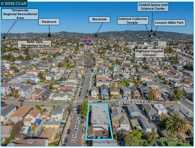 an aerial view of a city