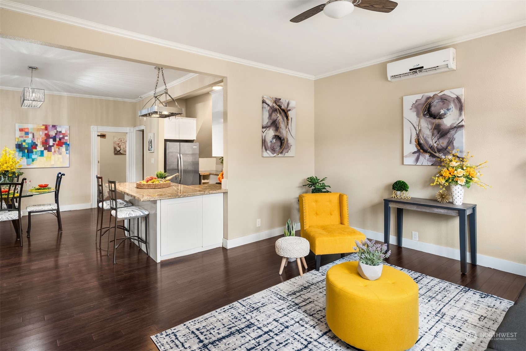 537 Williams Avenue North Renton, WA 98057 - Photo 5 of 18 a living room with dining room and wooden floor