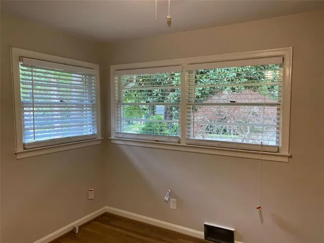a view of a window in a room