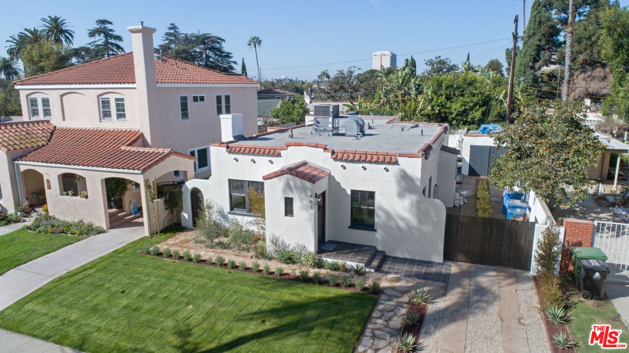 403 North Irving Boulevard Los Angeles, CA 90004 - Photo 44 of 46 a aerial view of a house next to a yard
