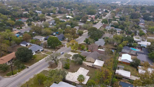 an aerial view of a city