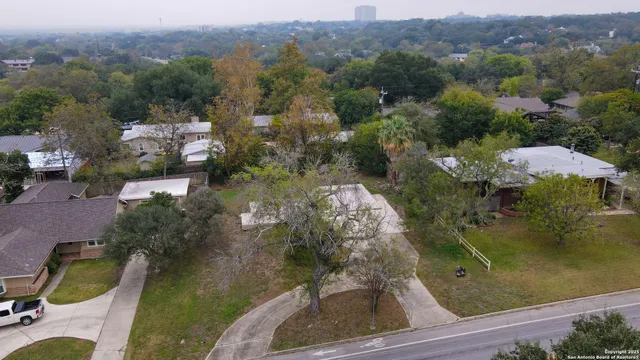 an aerial view of multiple house