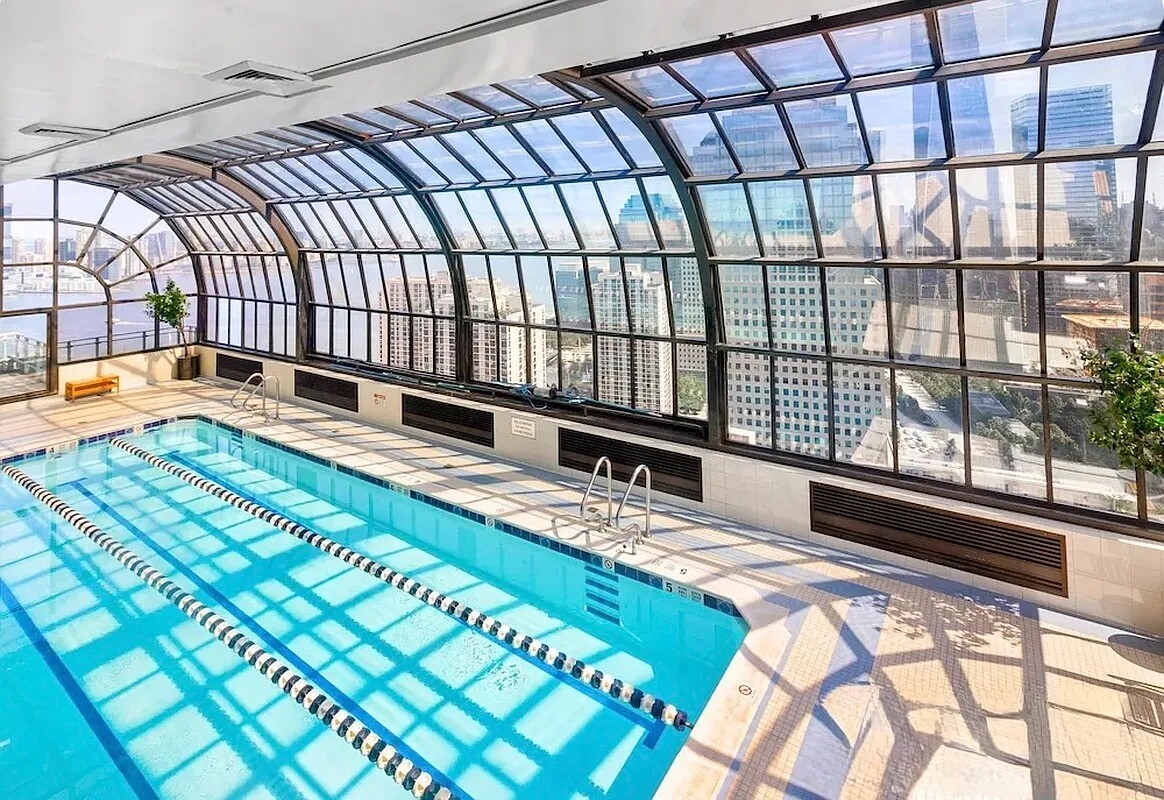 200 Rector Place, Unit 9R Manhattan, NY 10280 - Photo 9 of 12 a view of swimming pool from a balcony