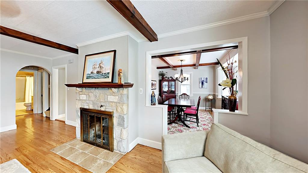 2760 Clearview Road Allison Park, PA 15101 - Photo 6 of 25 Stone fireplace with gas logs