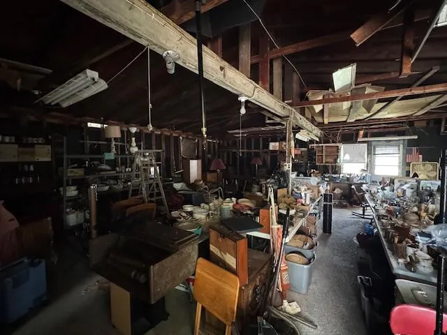 a view of a storage room