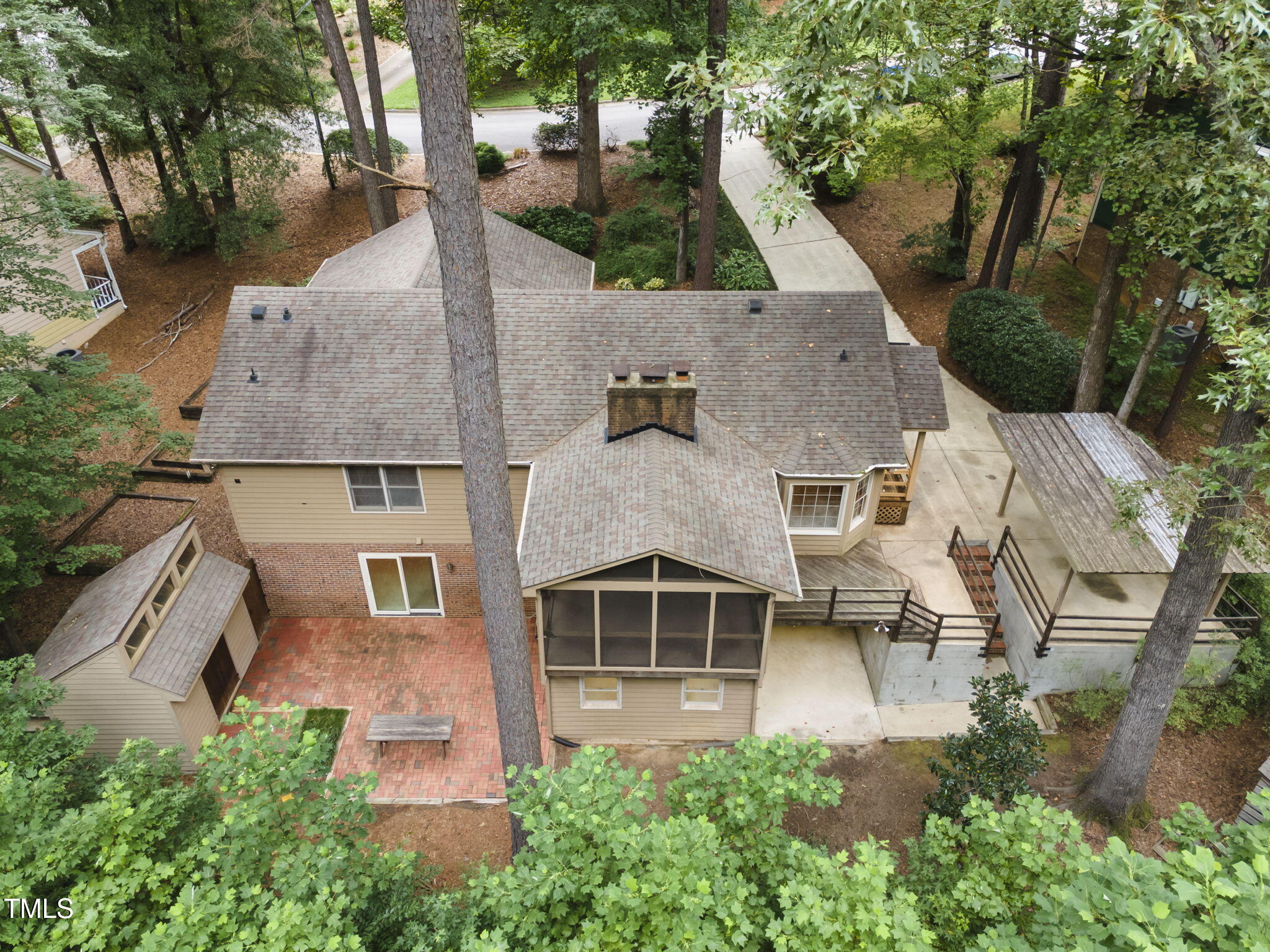 7316 Chicora Court Raleigh, NC 27615 - Photo 50 of 58 Rear Elevation Areal