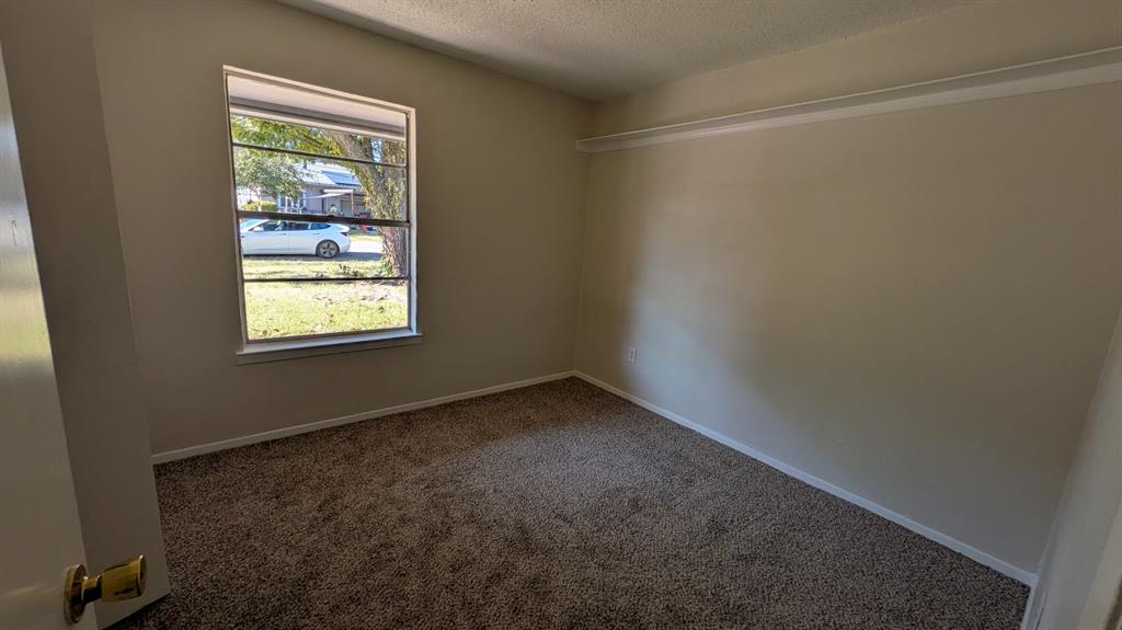 101 Pecan Street Howe, TX 75459 - Photo 9 of 16 Carpet flooring, painted walls, window with blinds, and a built-in shelf