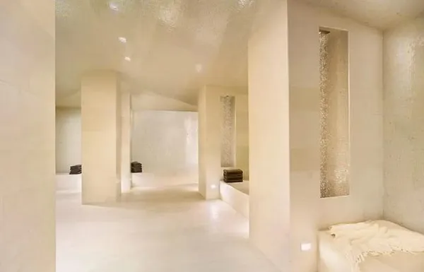 a view of a bathroom with a shower