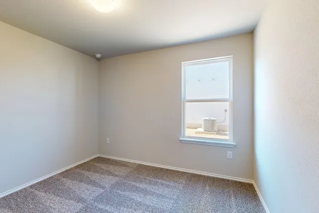 an empty room with closet