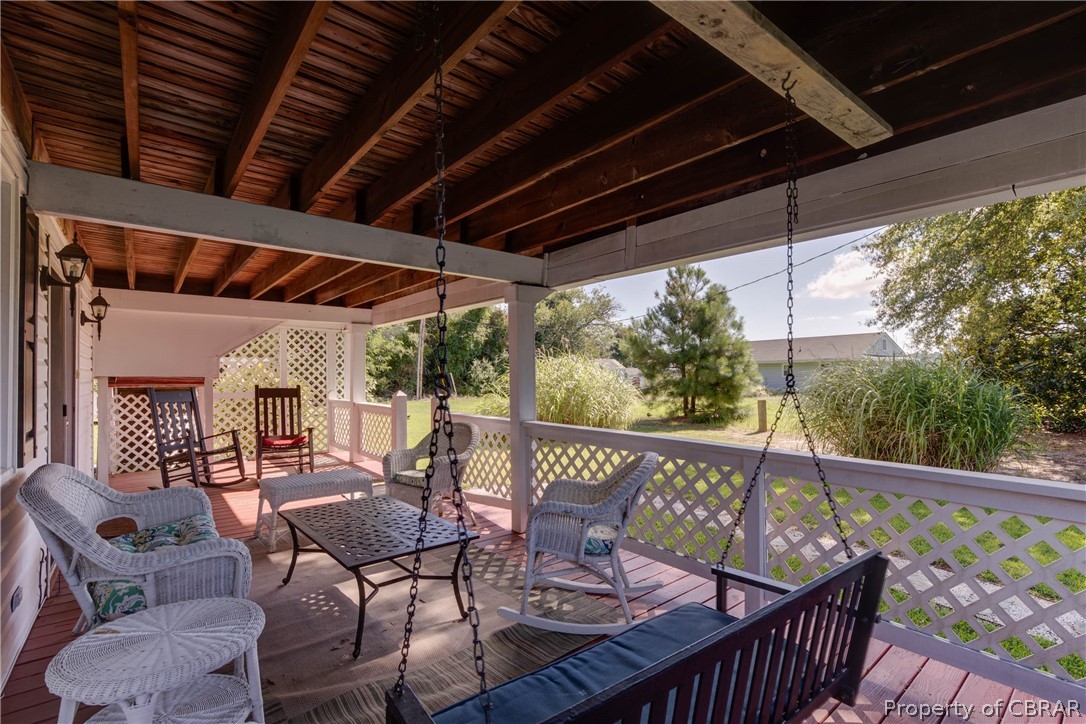 351 Reeves Road Hudgins, VA 23076 - Photo 33 of 41 a view of a patio on the roof deck