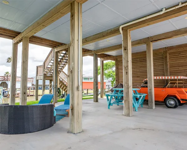 a view of outdoor space with seating area