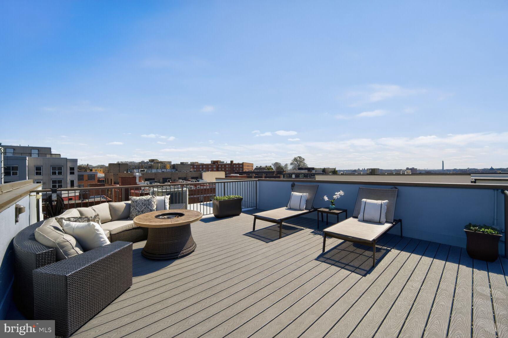 2446 Ontario Road Northwest, Unit 4 Washington, DC 20009 - Photo 39 of 65 SECOND HUGE Roof Deck with Monument Views