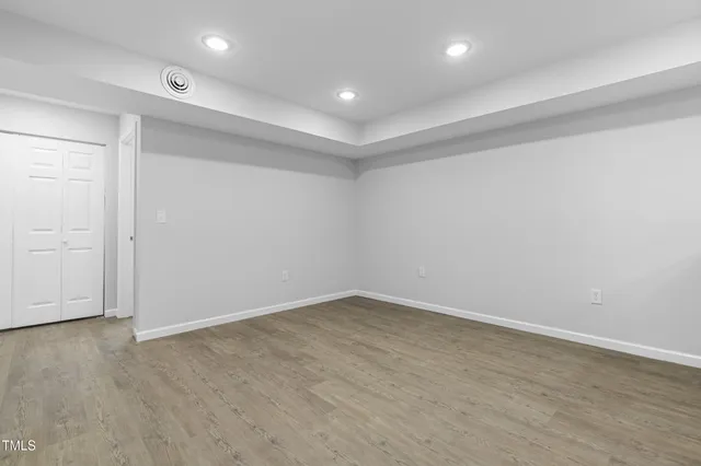 an empty room with a window