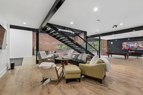 a outdoor living space with furniture