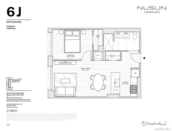 $895,000 | 30-55 Vernon Boulevard, Unit 6J | Astoria