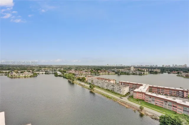a view of a city and a lake view